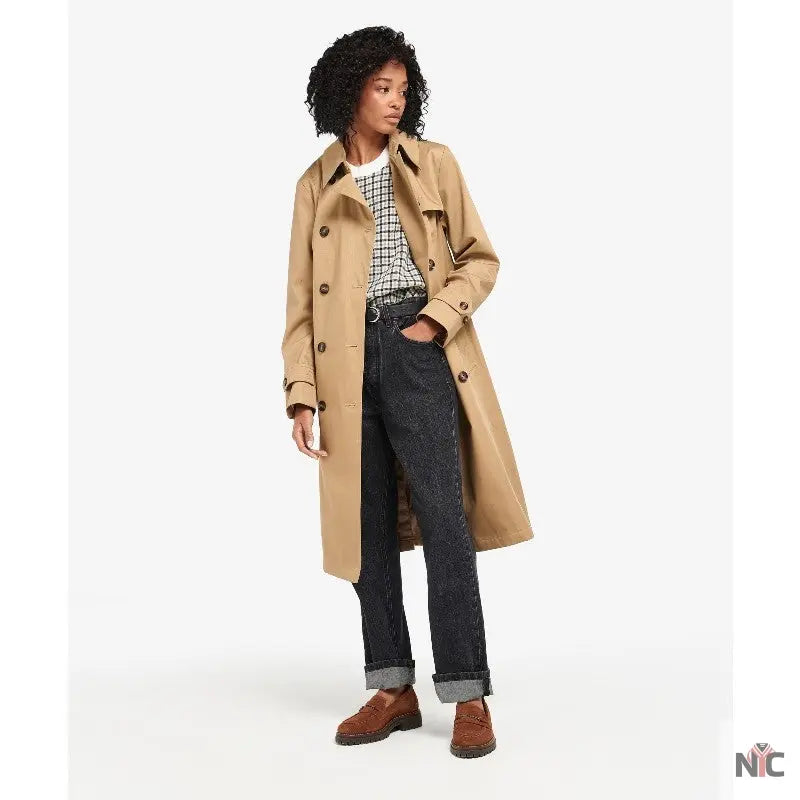 Barbour Greta Ladies Showerproof Trench Coat - Clanton Jacket