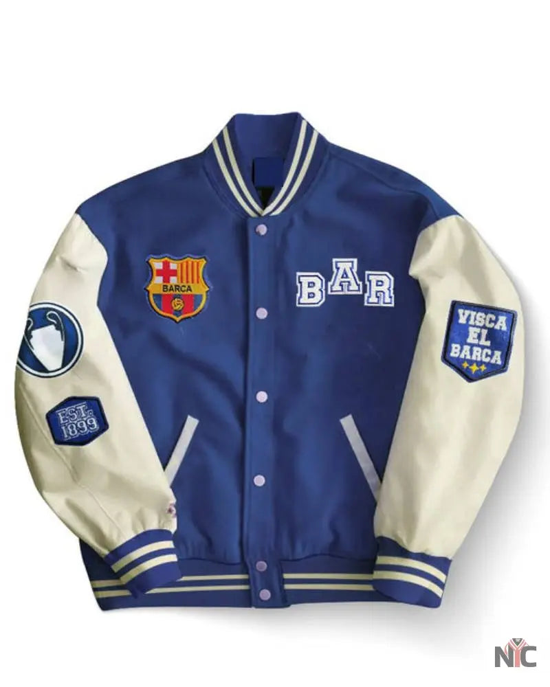 Barcelona Embroidered Varsity Jacket Clanton Jacket