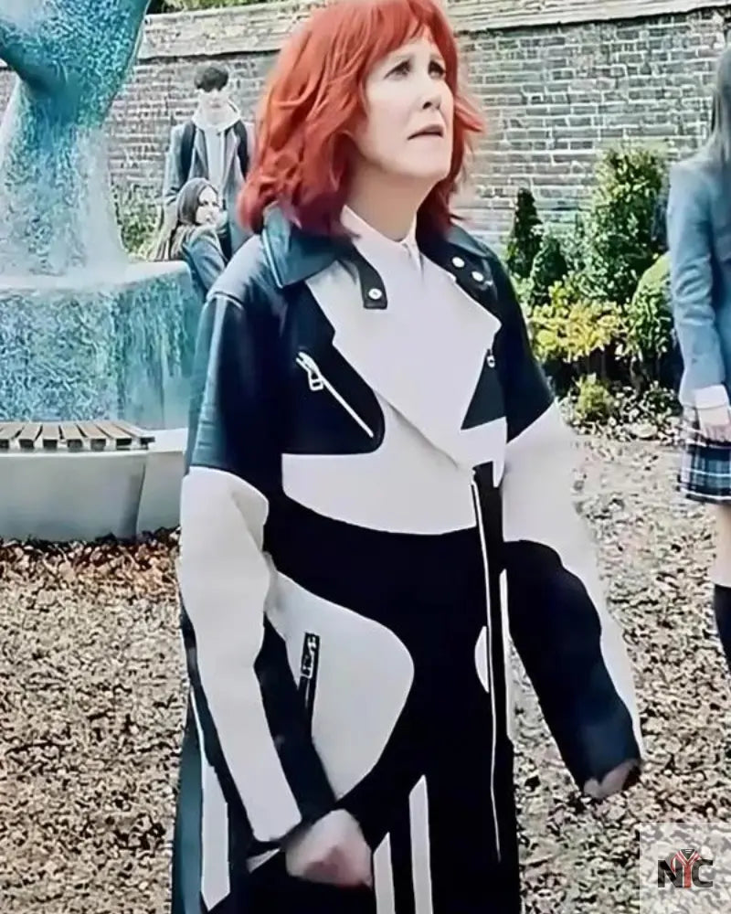 Beetlejuice Beetlejuice 2024 Delia Deetz Leather Coat Clanton Jacket