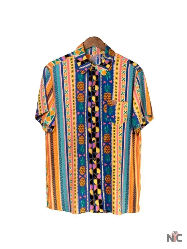 Below Deck Down Under S03 Nate Salmon Printed Striped Shirt Clanton Jacket