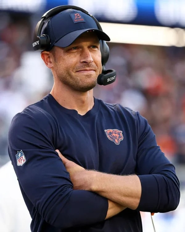 Ben Johnson NFL Preseason 2025 Chicago Bears Sweatshirt Clanton Jacket