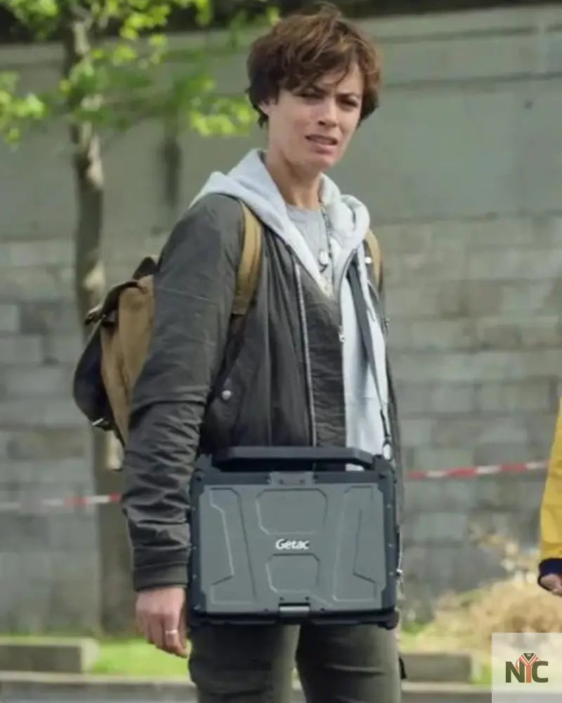 Bérénice Bejo Under Paris 2024 Gray Jacket Clanton Jacket