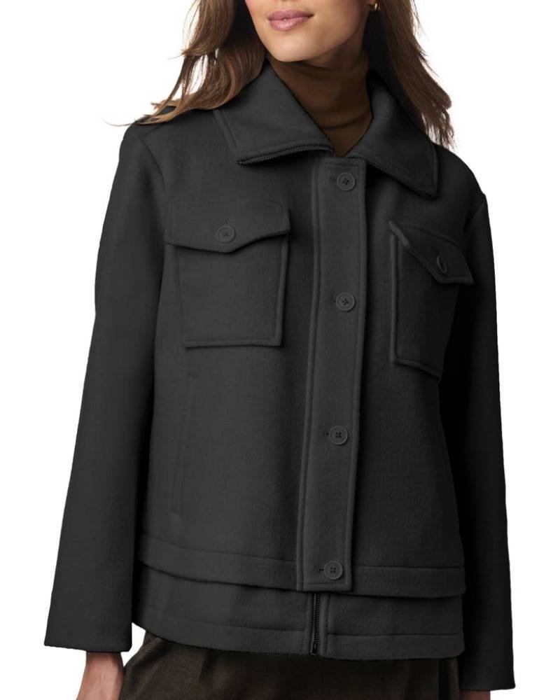 Bernardo Black Chest Pocket Coat Clanton Jacket