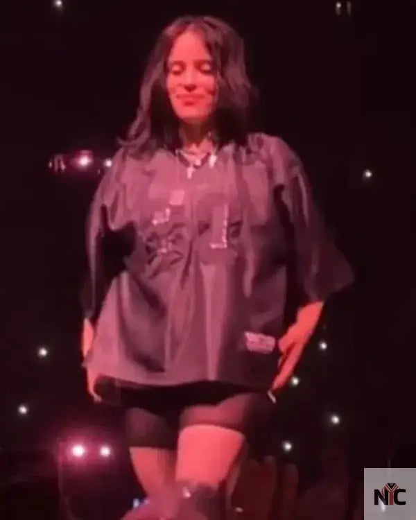Billie Eilish London Hit Me Hard And Soft Tour Black Jersey Clanton Jacket