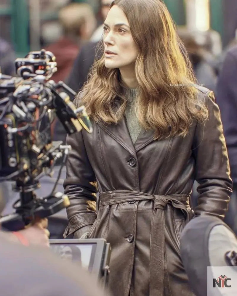 Black Doves 2024 Keira Knightley Leather Jacket Clanton Jacket