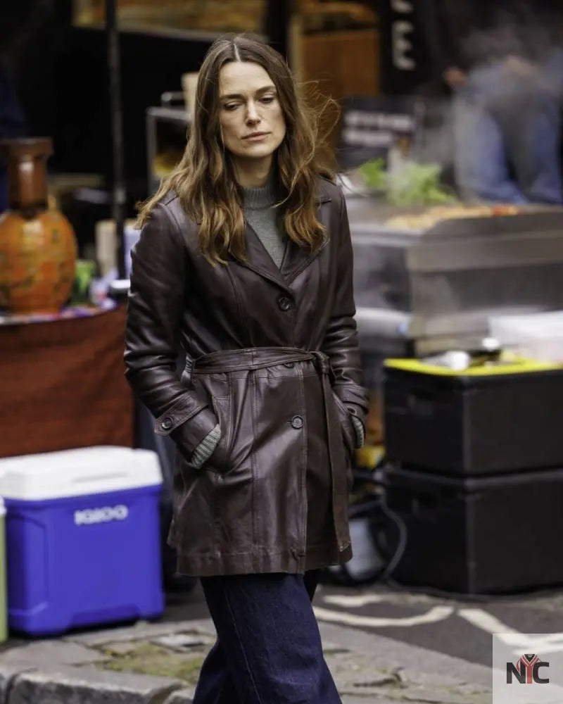 Black Doves 2024 Keira Knightley Leather Jacket Clanton Jacket