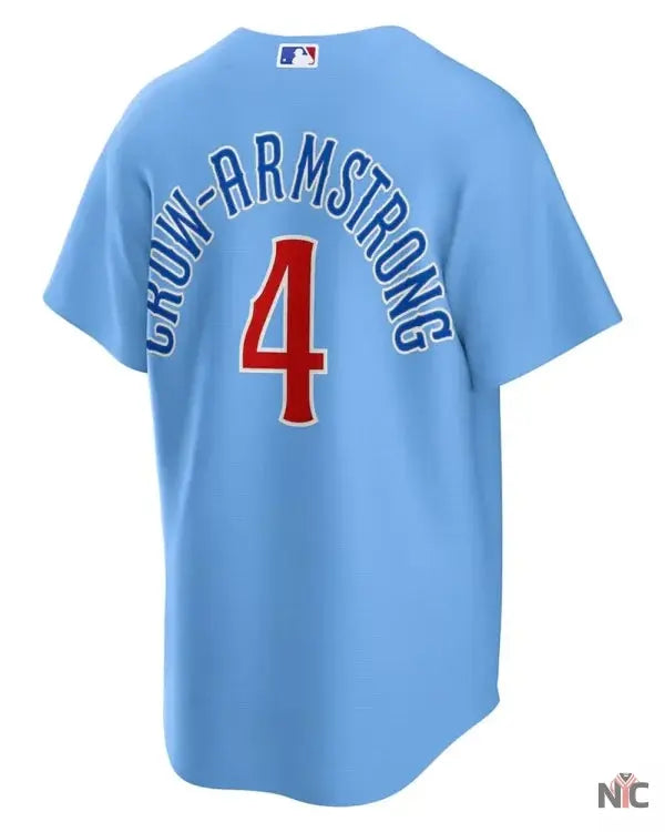 Chicago Cubs Pete Crow Armstrong Nike Light Blue Alternate Player Jersey Clanton Jacket