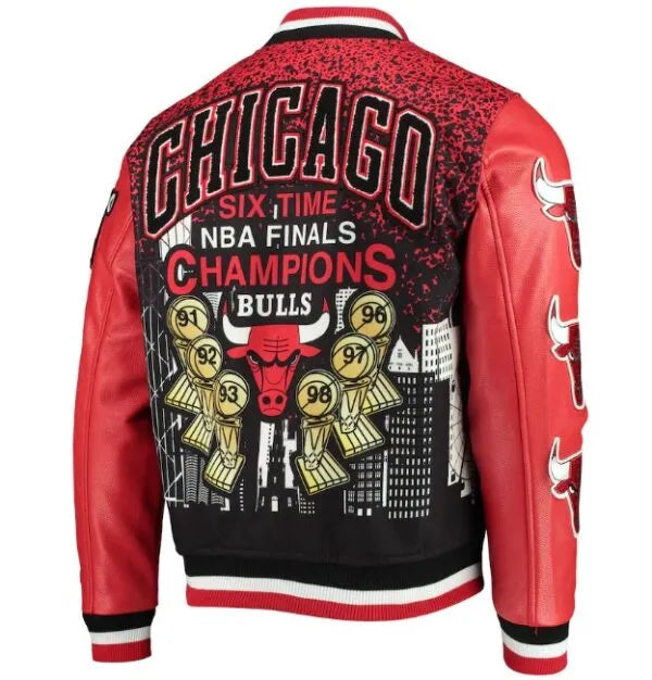 Chicago Bulls Red Championship Jacket