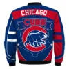 Chicago Cubs Blue and Red Bomber Jacket