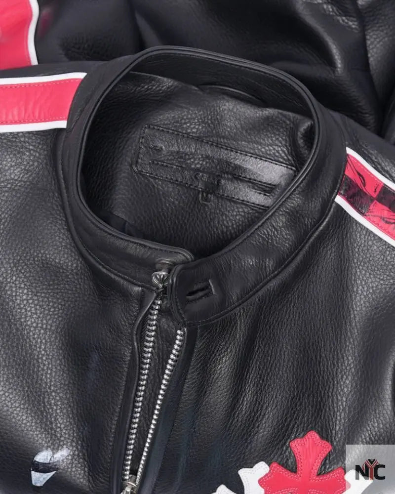 Chrome Hearts Matty Boy Hand-Painted Cemetery Cross Jacket Clanton Jacket