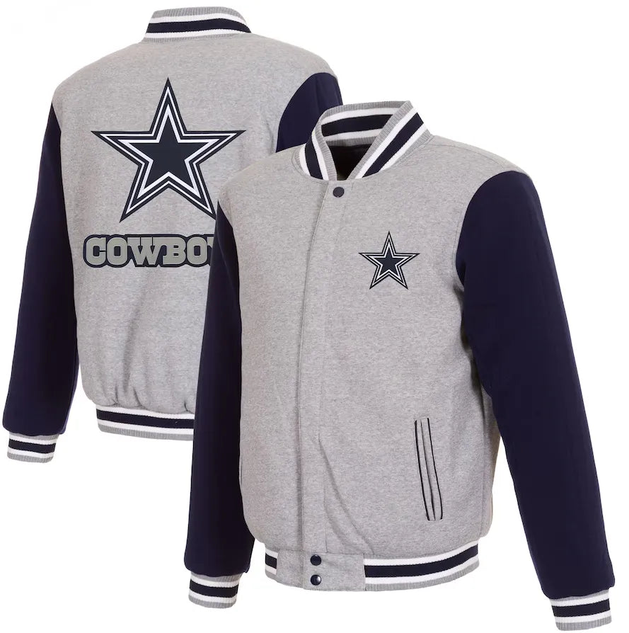 Dallas Cowboys Gray Full Snap Jacket
