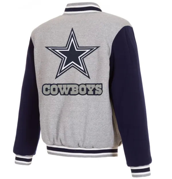 Dallas Cowboys Gray Full Snap Jacket