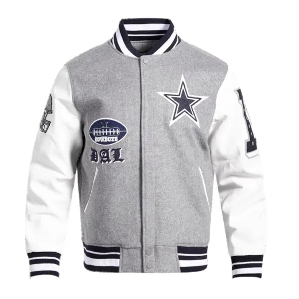 Dallas Cowboys Old English Zip Varsity Jacket for Fans