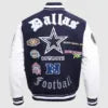 Dallas Cowboys Old English Zip Varsity Jacket for Fans