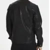 Davis Cafe Racer Black Leather Jacket