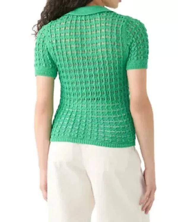 English Teacher Stephanie Koenig Green Polo Top