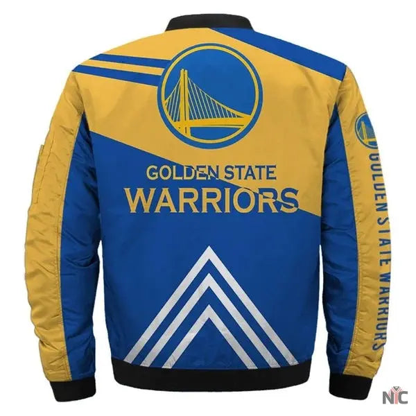 Golden State Warriors Yellow and Blue Bomber Jacket Clanton Jacket