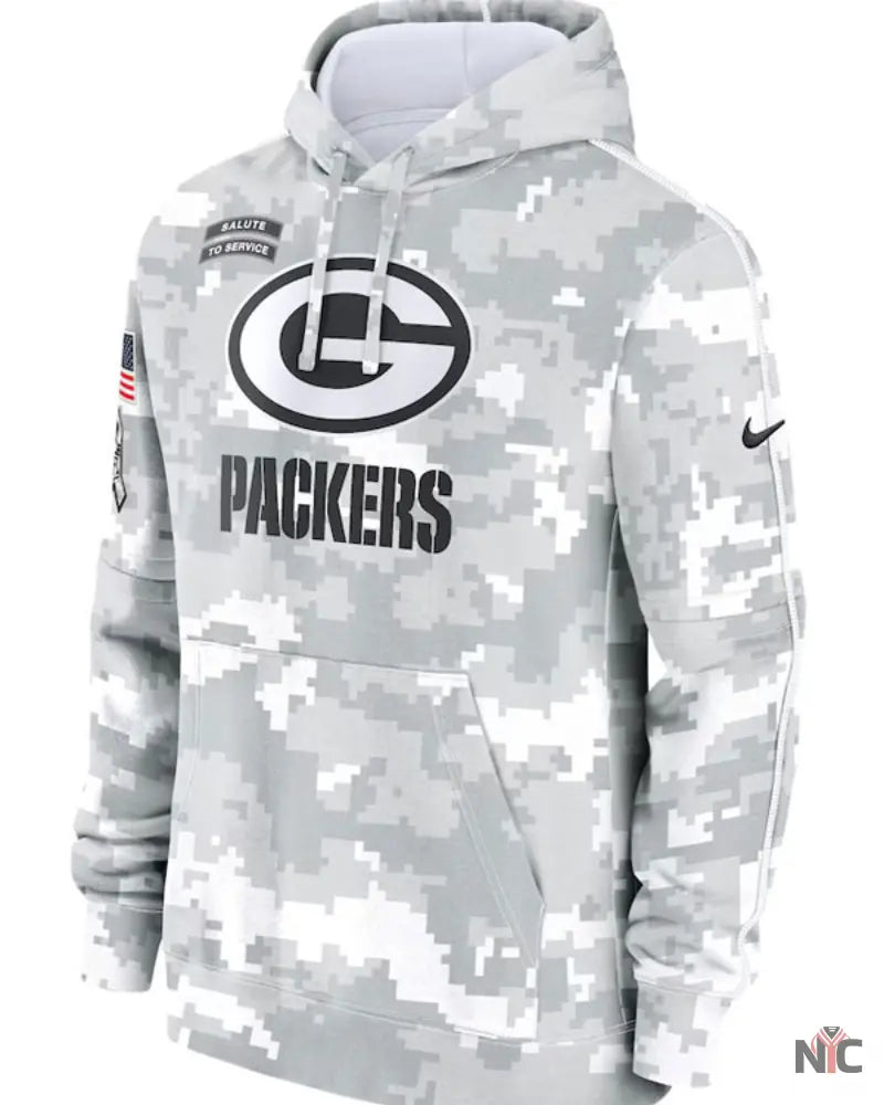 Green Bay Packers Salute To Service Camo 2024 Hoodie Clanton Jacket