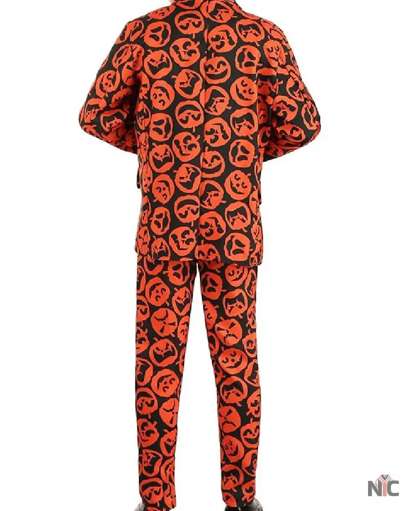 Halloween Party Pumpkin Suit Clanton Jacket
