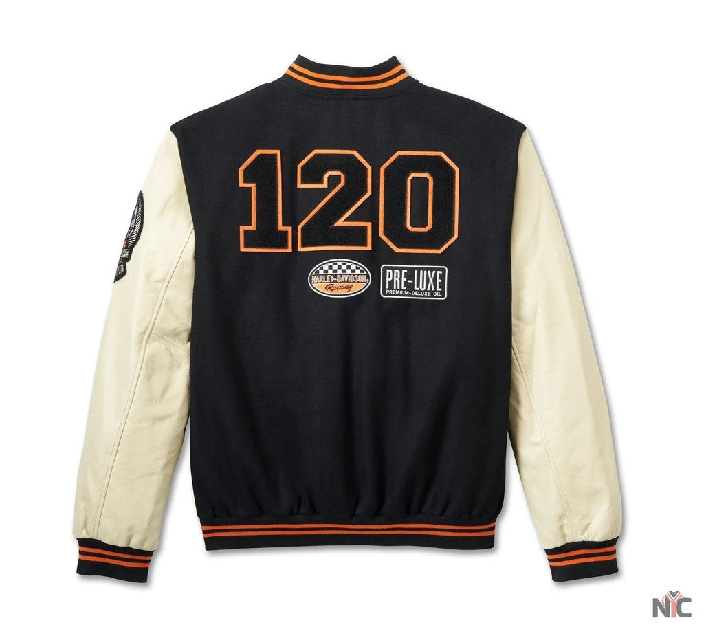 Harley Davidson 120th Anniversary Wool Varsity Jacket Clanton Jacket