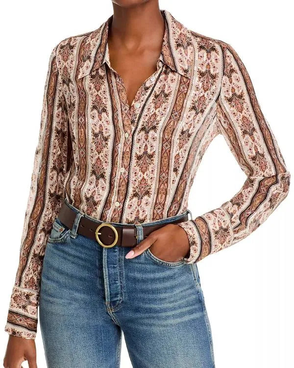 High Potential Kaitlin Olson Printed Blouse