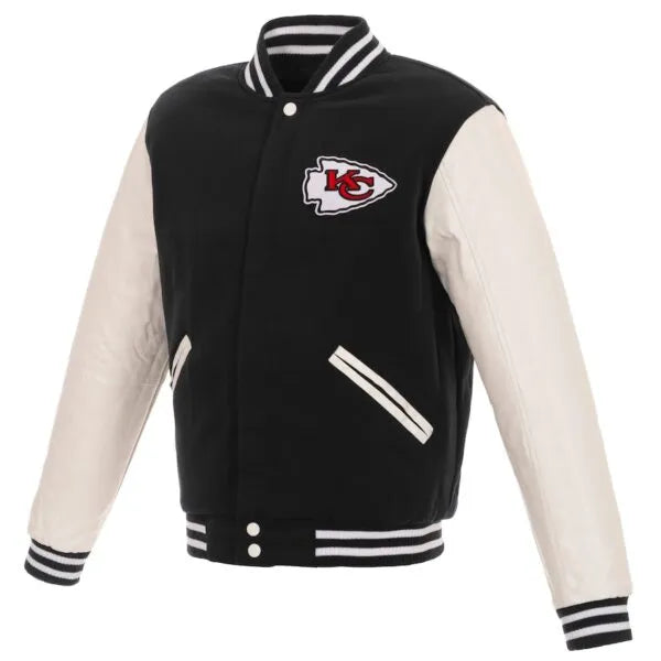 Kansas City Chiefs 19 Mens Reversible Fleece Jacket for NFL Fans