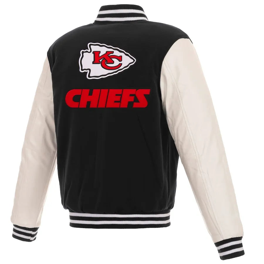 Kansas City Chiefs 19 Mens Reversible Fleece Jacket for NFL Fans
