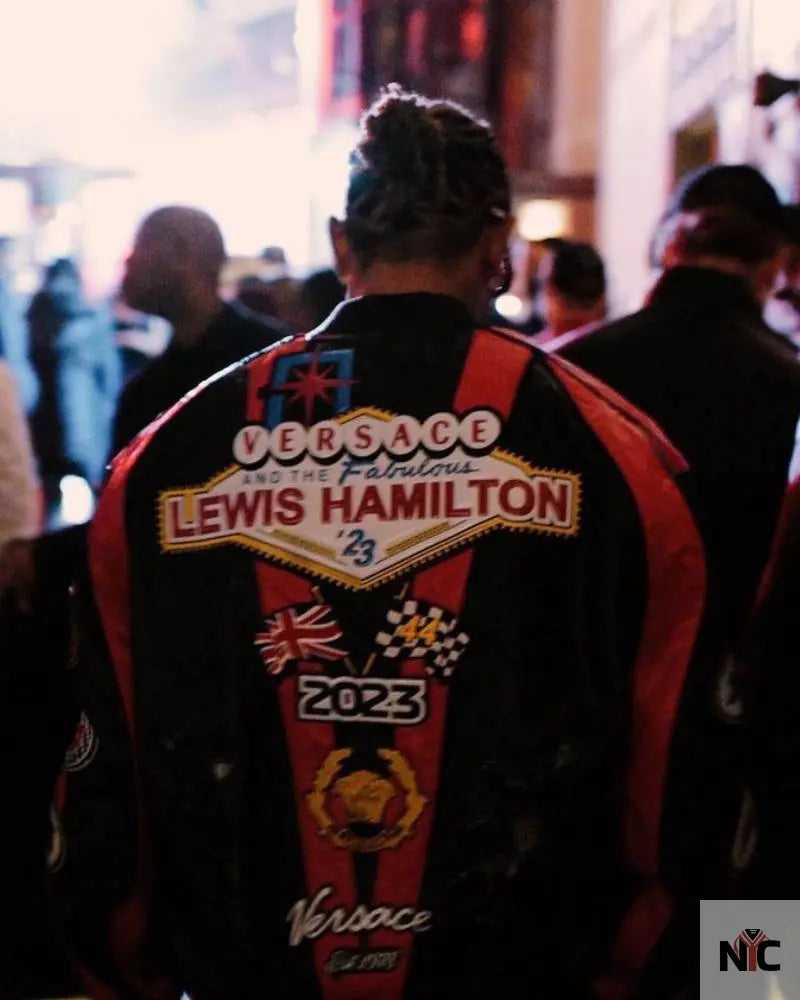 Lewis Hamilton Las Vegas Versace Racing Jacket Clanton Jacket