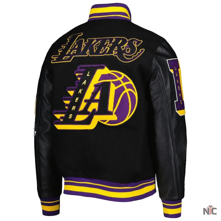 Los Angeles Lakers NBA Finals Champions Black Varsity Jacket Clanton Jacket