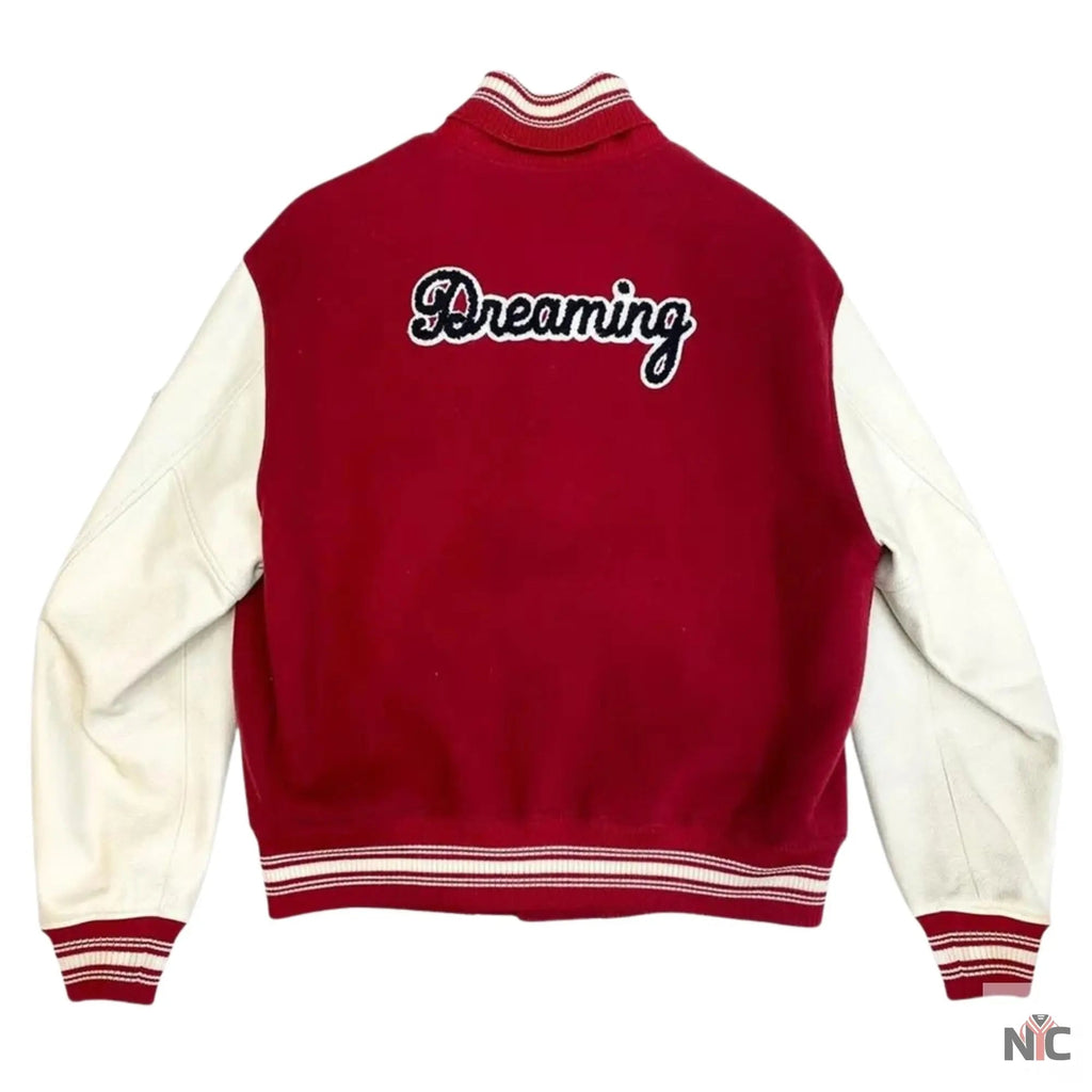 Louis Vuitton Dreaming Red Varsity Jacket Clanton Jacket