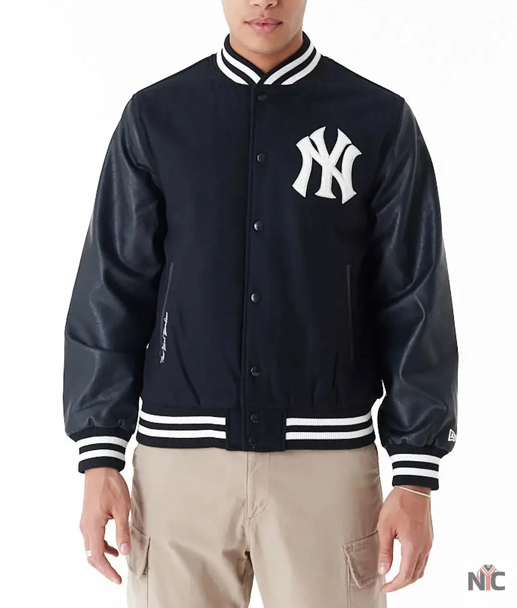 MLB New York Yankees World Series Black Varsity Jacket Clanton Jacket