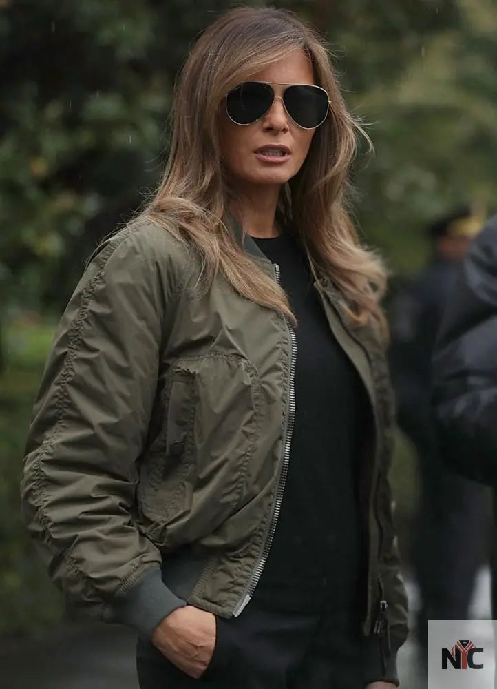 Melania Trump Bomber Jackets Clanton Jacket
