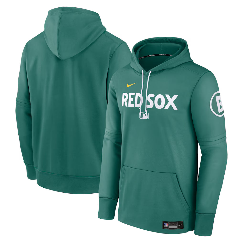 Men’s Boston Red Sox Nike Green 2025 Pullover Hoodie Clanton Jacket