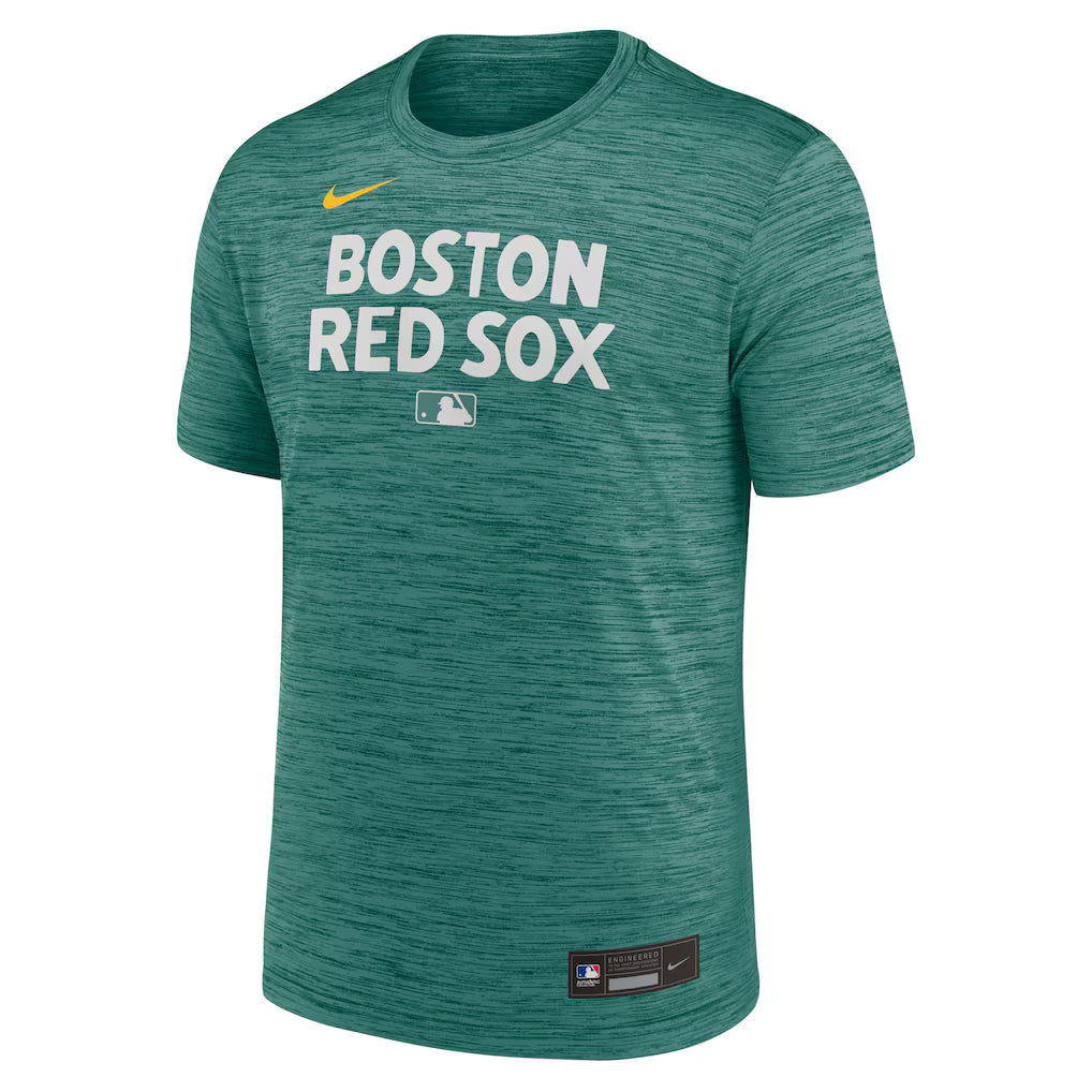 Men’s Boston Red Sox Nike Green 2025 Velocity T-Shirt Clanton Jacket