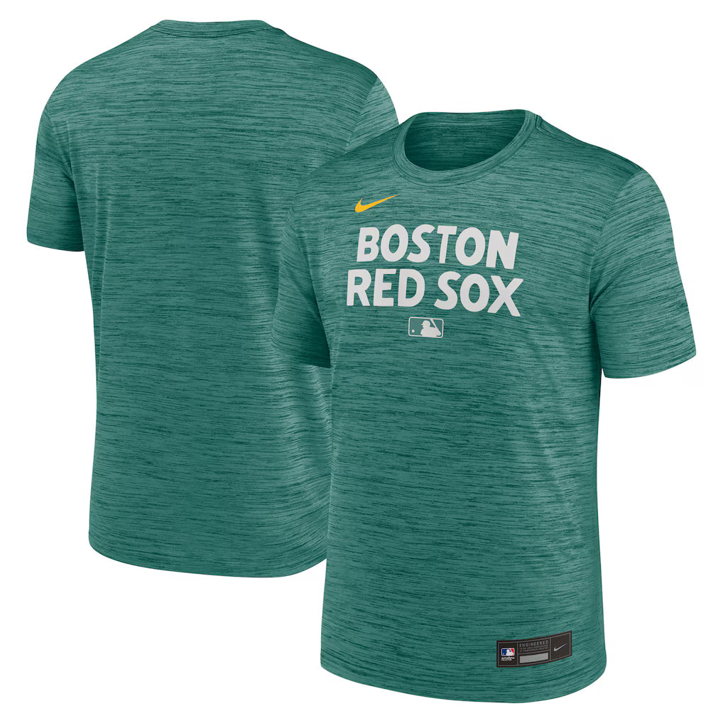 Men’s Boston Red Sox Nike Green 2025 Velocity T-Shirt Clanton Jacket