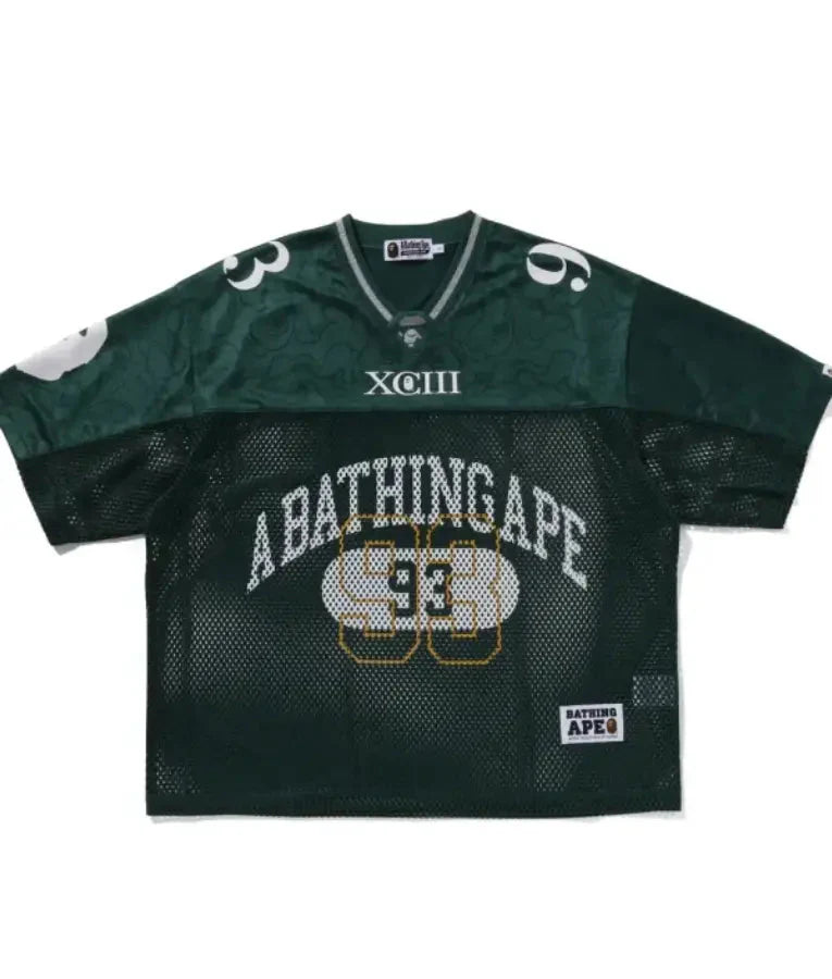 Bape Line Camo Multi Logo Football Jersey USA Jackets