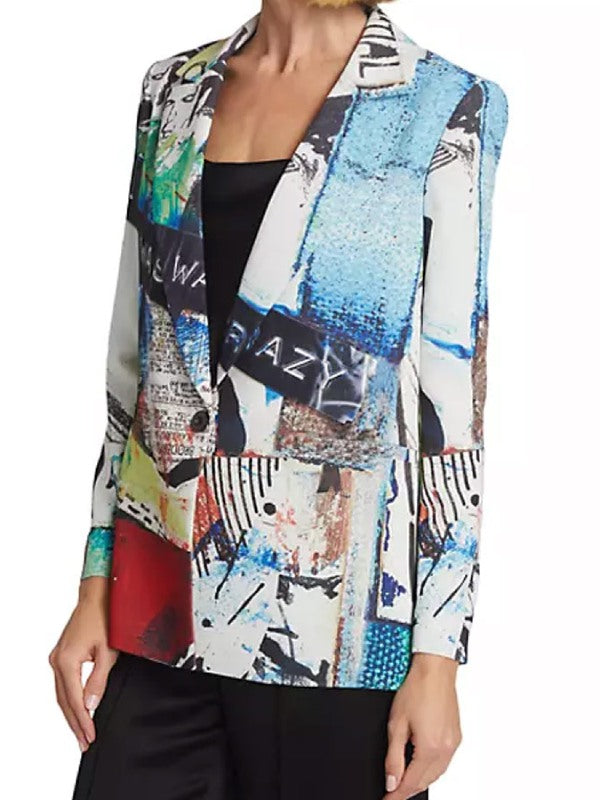 Beat Shazam S07 Corinne Foxx Graffiti Print Blazer USA Jackets