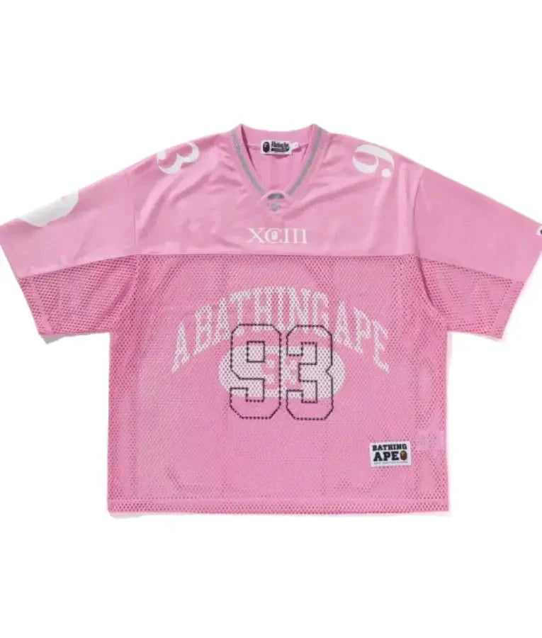 Bape Line Camo Multi Logo Football Jersey USA Jackets