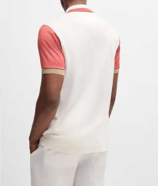 Bachelor In Paradise S10 Dale Moss Contrast Sleeve Polo Shirt USA Jackets