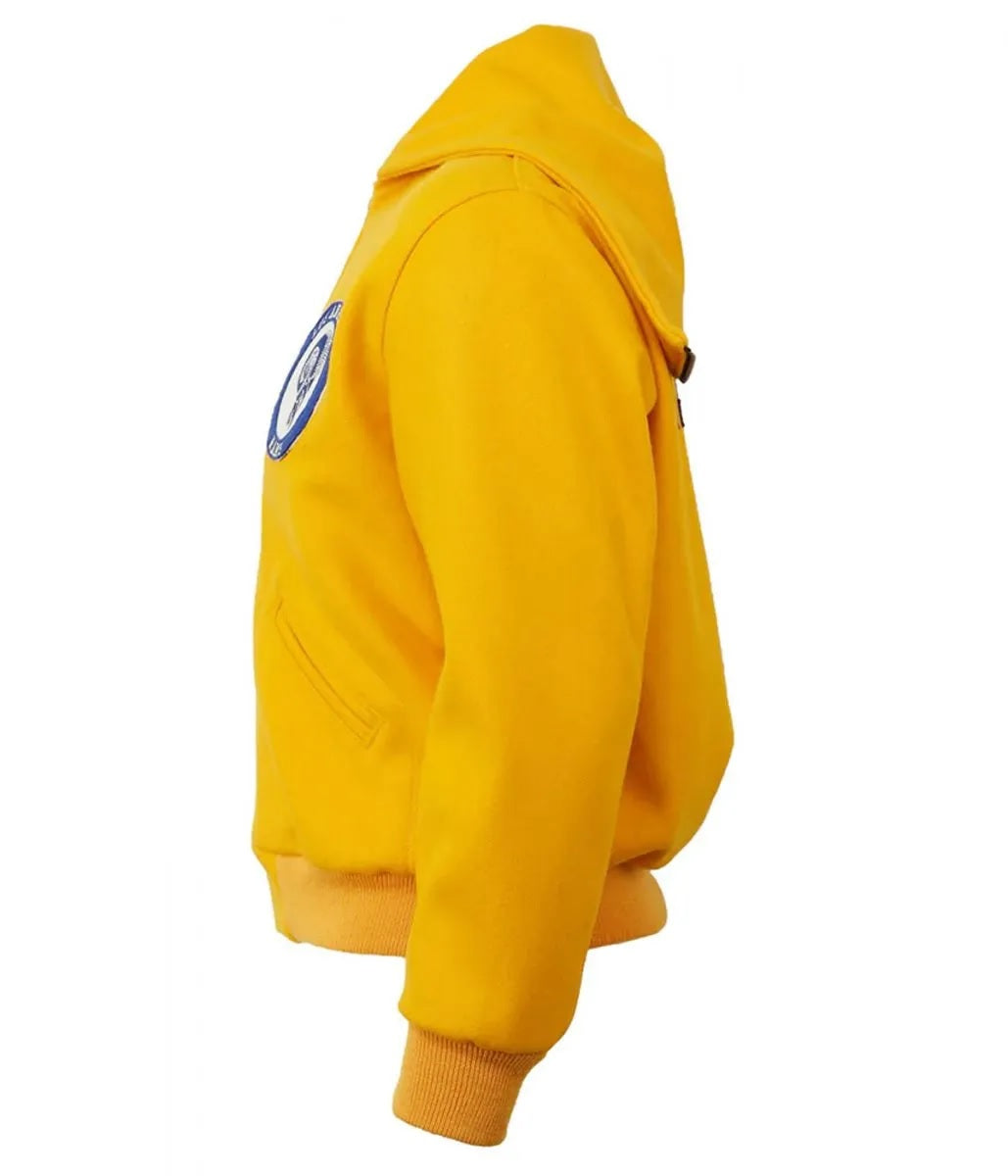 1950 Los Angeles Rams Yellow Wool Hooded Jacket USA Jackets
