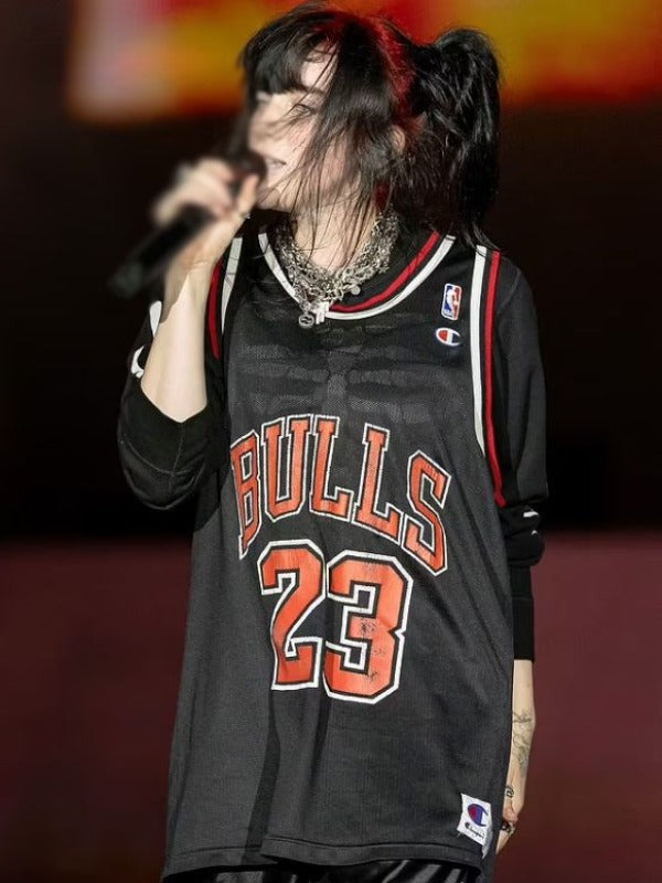 Billie Eilish Black & Red Jersey NYC Jackets