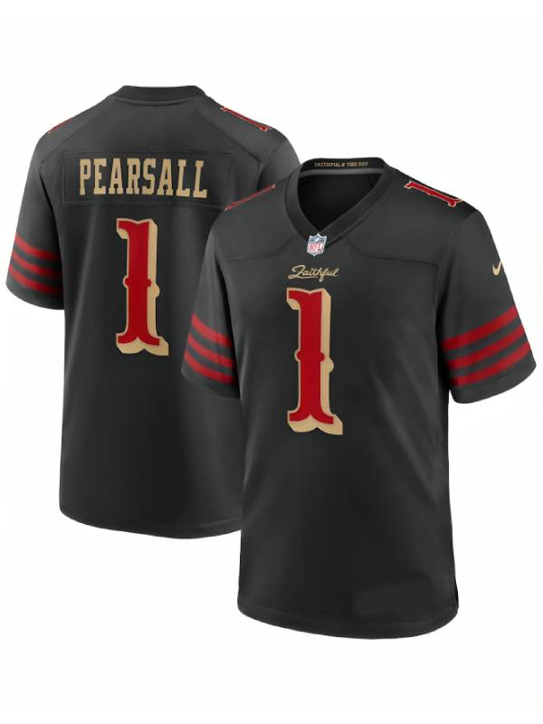 49ers Ricky Pearsall Rivalries Black Jersey USA Jackets