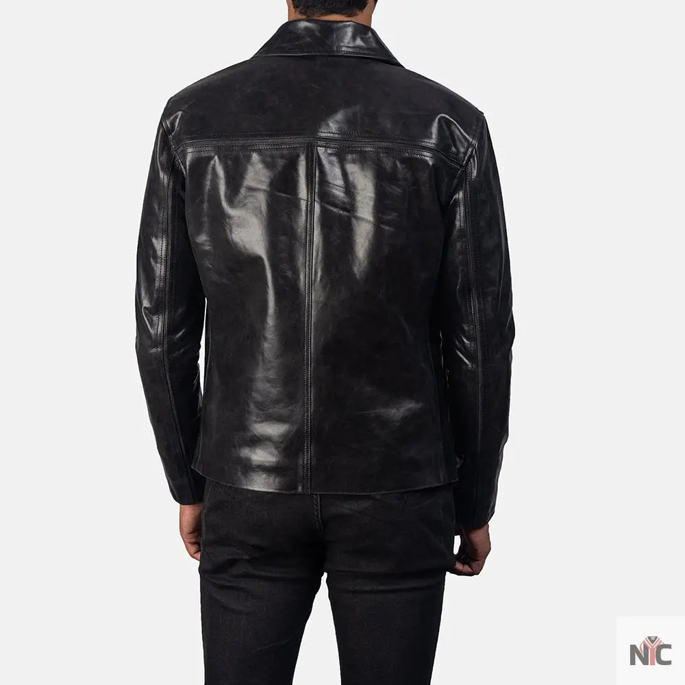 Mystical Black Leather Jacket Clanton Jacket