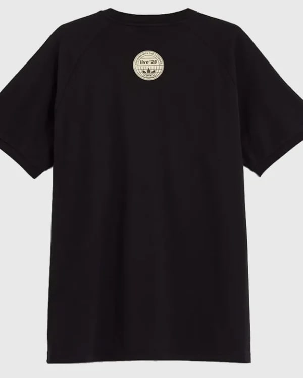 Adidas X Oasis Tour 3 Stripes Black T-Shirt Clanton Jacket