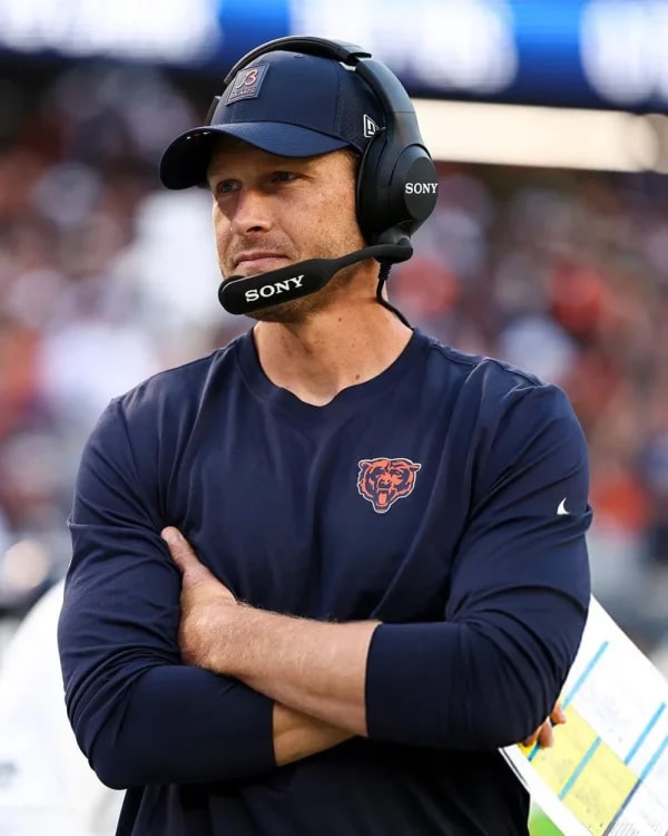 Ben Johnson NFL Preseason 2025 Chicago Bears Sweatshirt Clanton Jacket