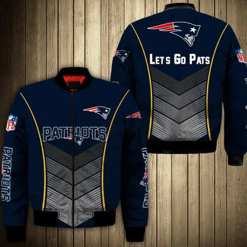 New England Patriots Dark Blue Bomber Jacket