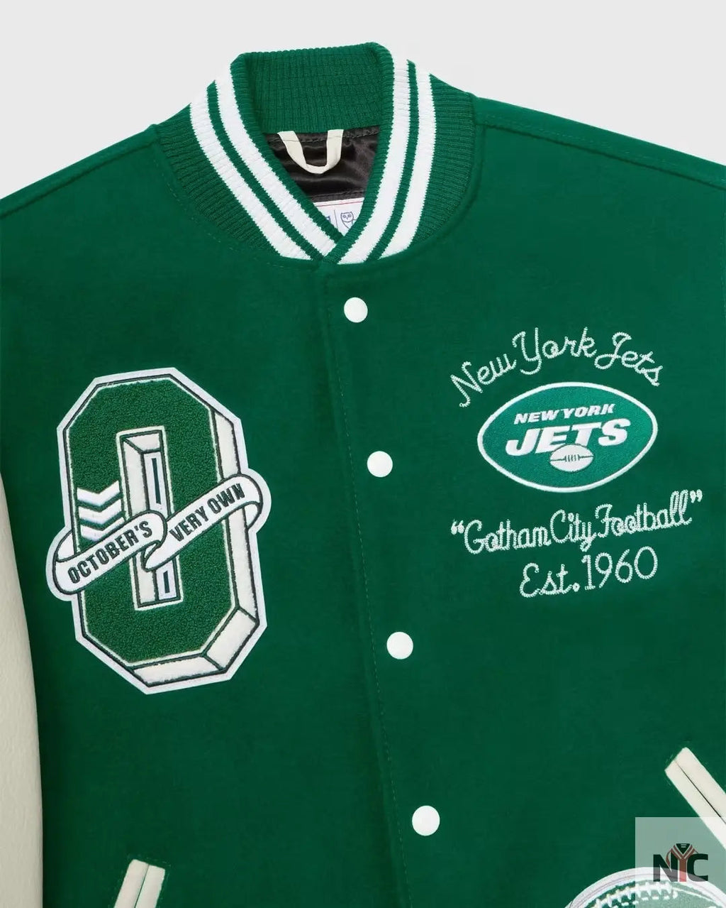 OVO x NFL New York Jets Varsity Jacket Clanton Jacket