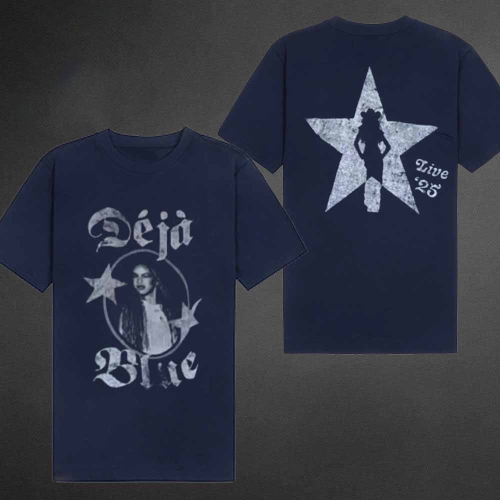 Beyoncé Tour 2025 Deja Blue T-Shirt Clanton Jacket