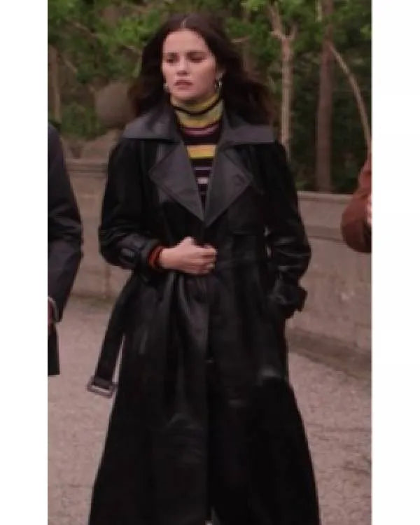 Only Murders in the Building Selena Gomez Leather Trench Coat