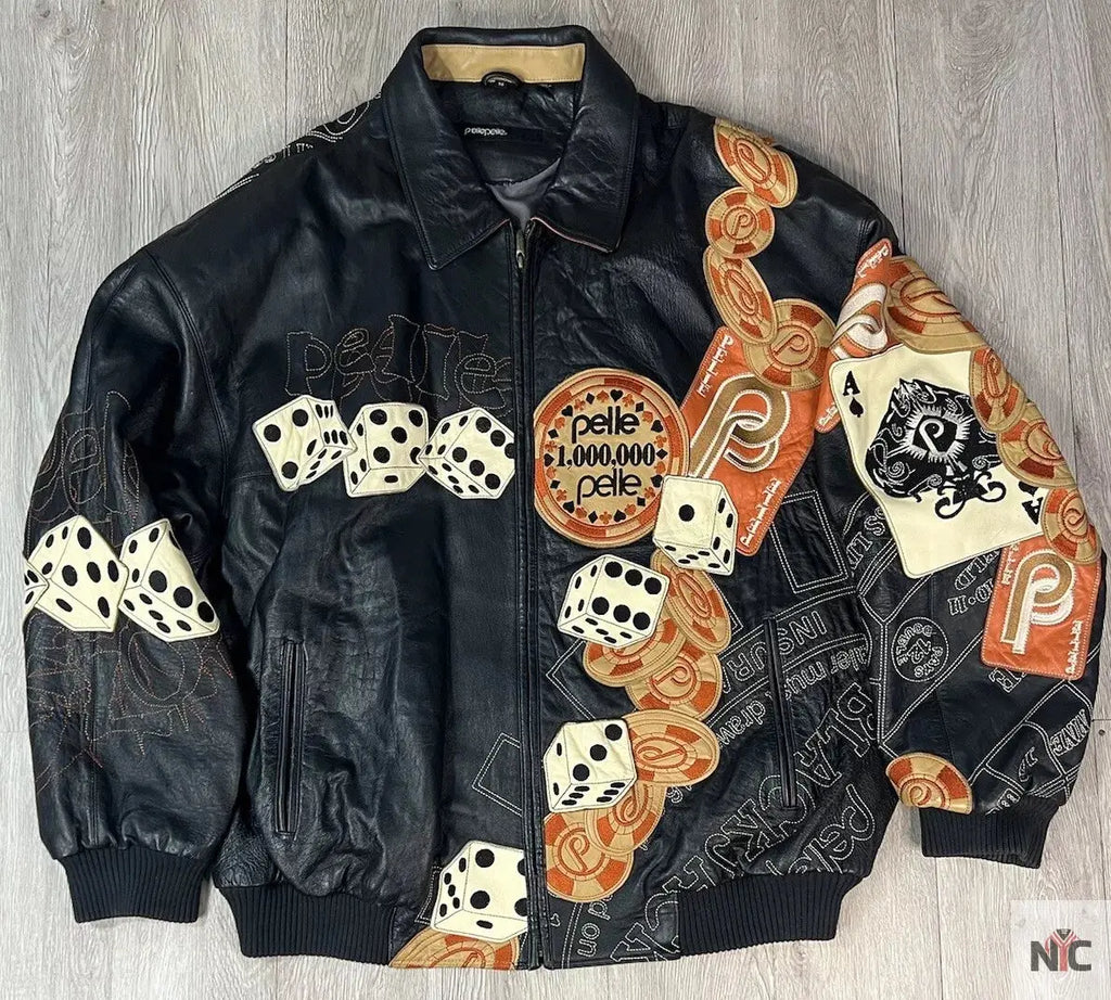 Pelle Pelle Cards and Dice Leather Jacket Clanton Jacket